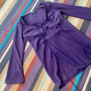 Nasty Gal Purple Bell-sleeve Dress